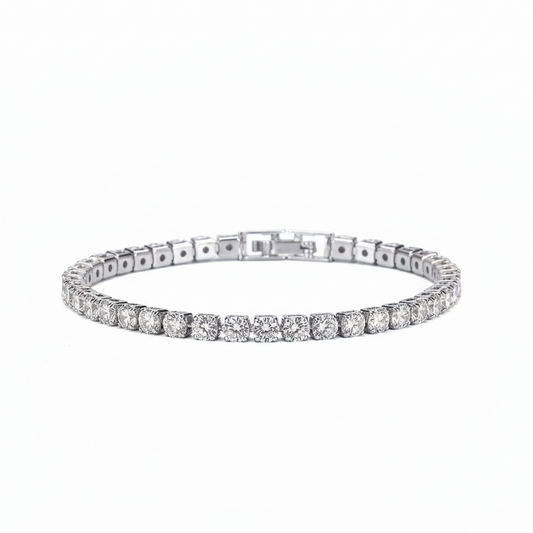 Diamond bracelet on a white background