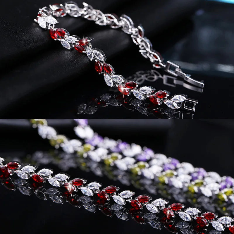 Leaf Tennis Bracelet
