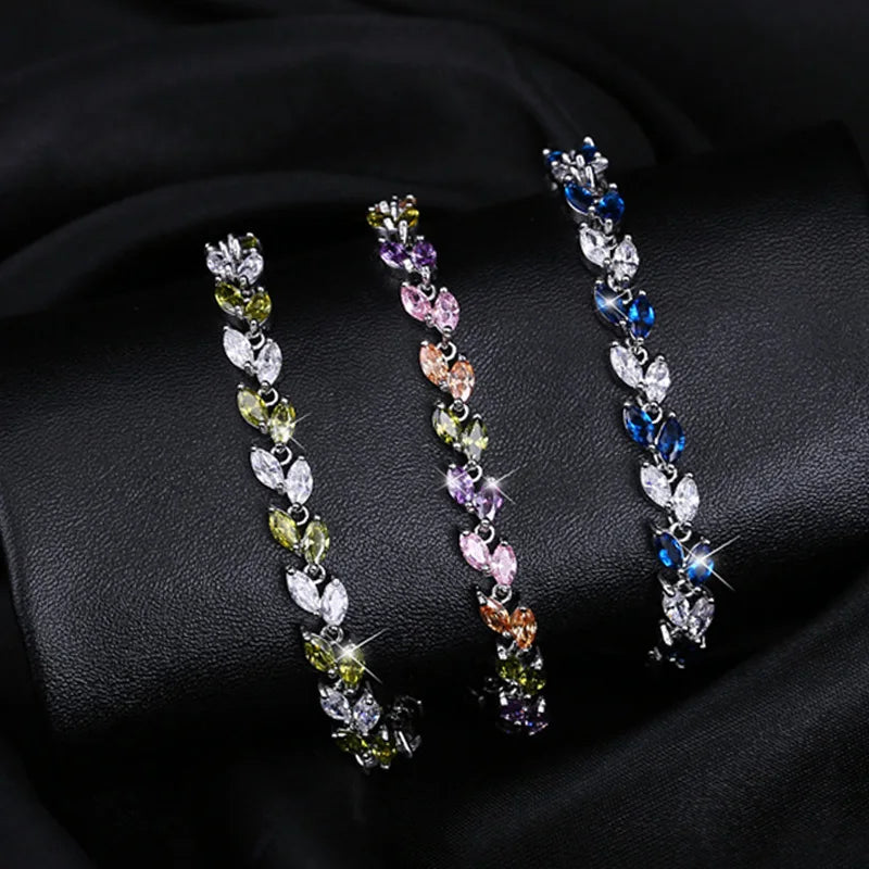 Leaf Tennis Bracelet