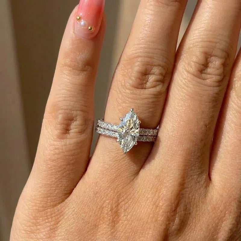 Marquise Moissanite Engagement ring