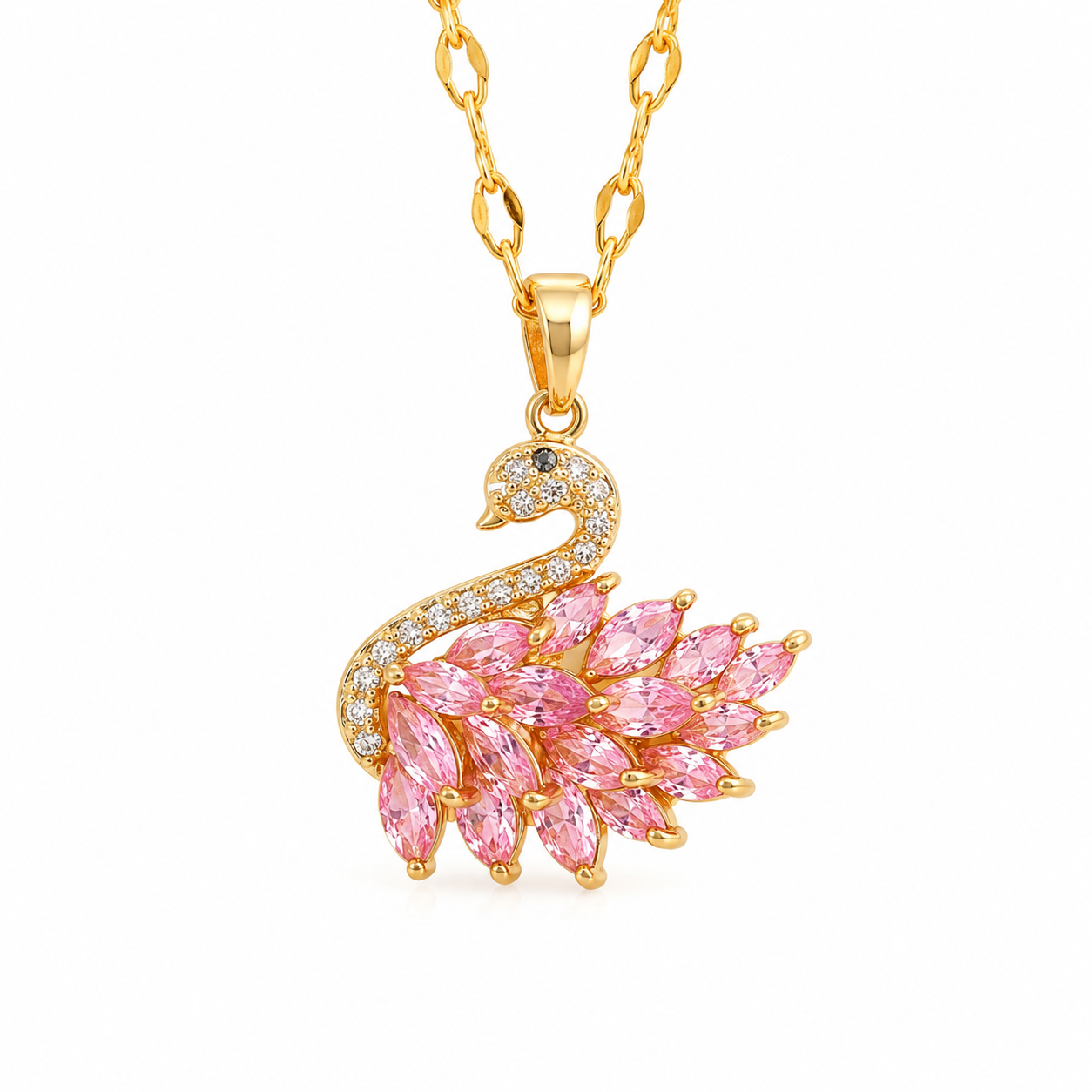 Gold Swan Necklace