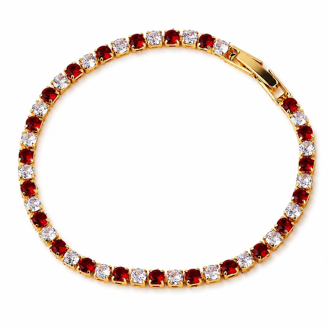 Gemstone Diamond Tennis Bracelet