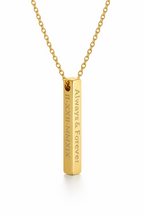 Personalized Vertical Bar Necklace
