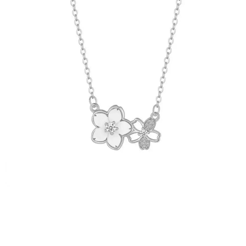 Rose Gold Cherry Blossom Necklace