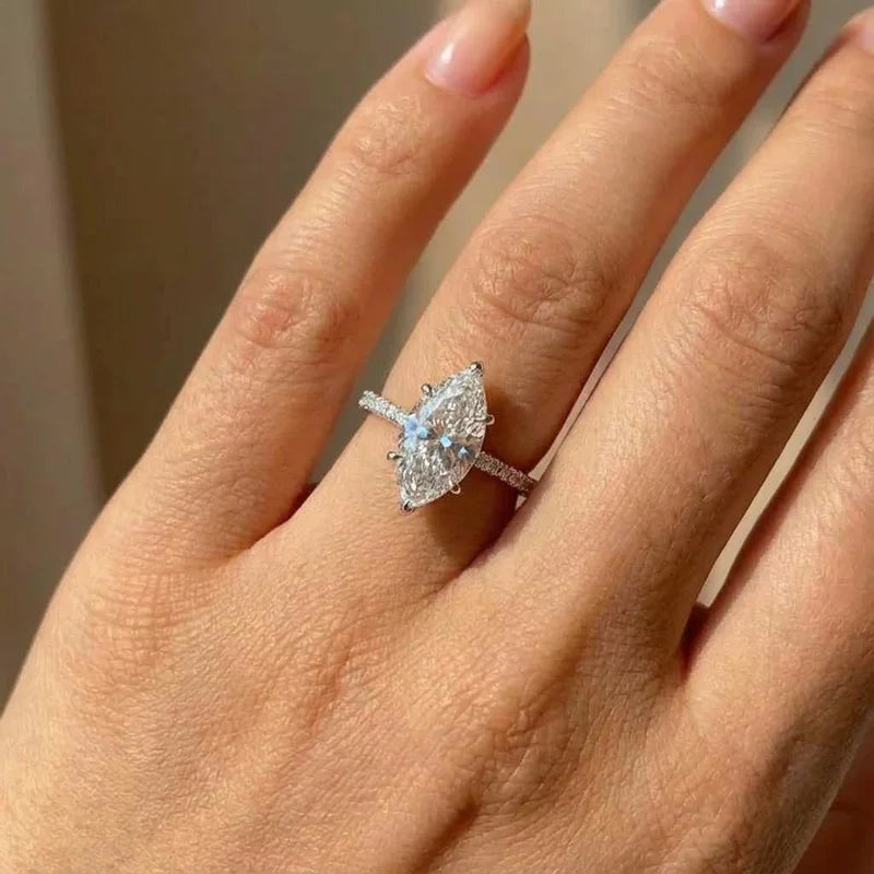 Marquise Moissanite Engagement ring