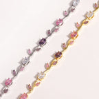 Purple Tulip Flower Bracelet