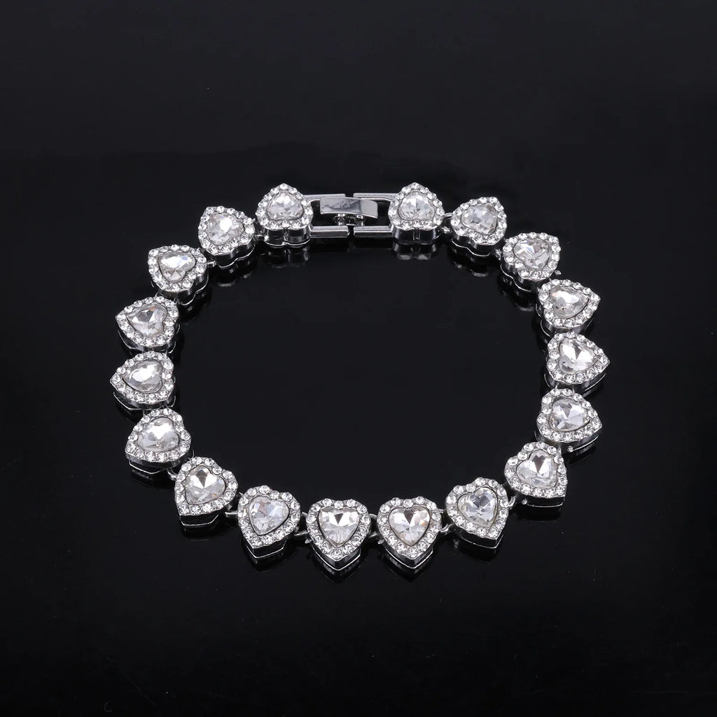 Heart Diamond Tennis Bracelet