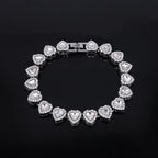 Heart Diamond Tennis Bracelet