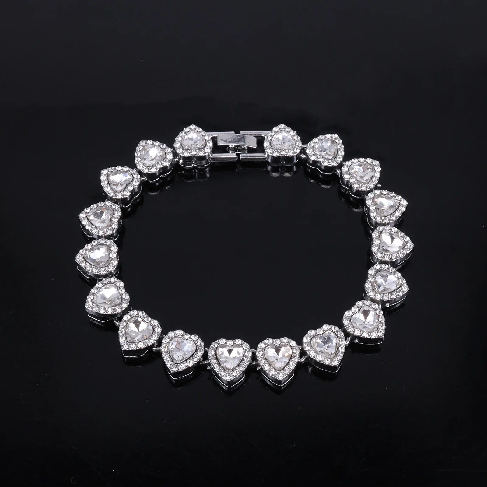 Heart Diamond Tennis Bracelet