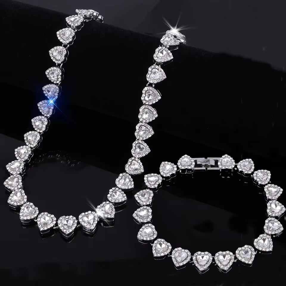 Heart Diamond Tennis Bracelet
