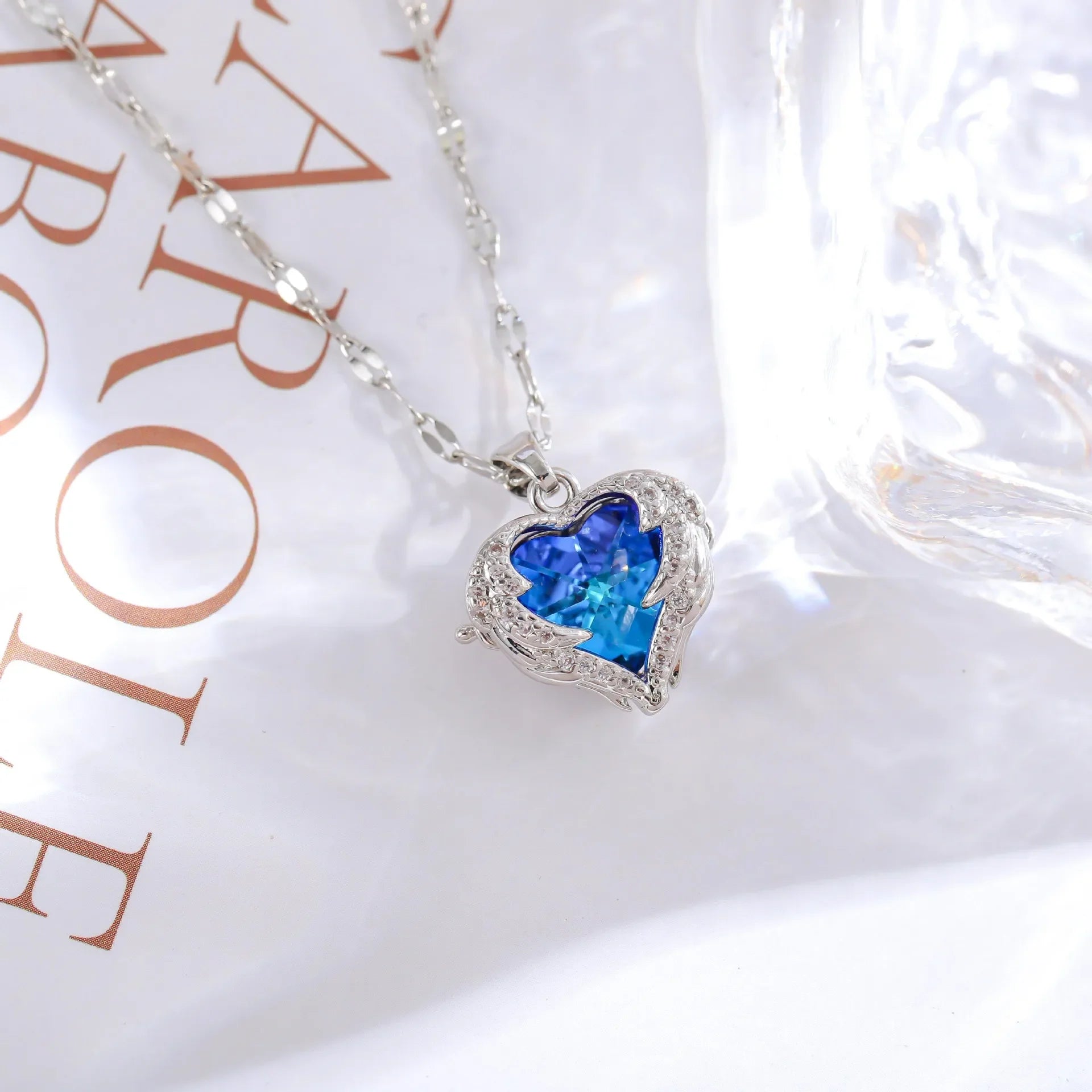 Multicolor Heart Gold Necklace