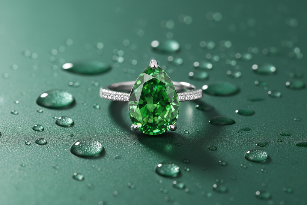 Pear Emerald Ring