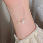 Rose Gold Cherry Blossom Necklace