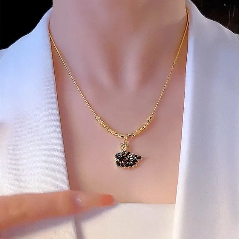 Gold Swan Necklace