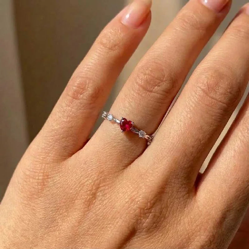 Ruby Heart Ring