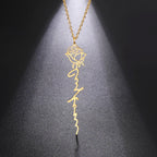 Rose Name Necklace
