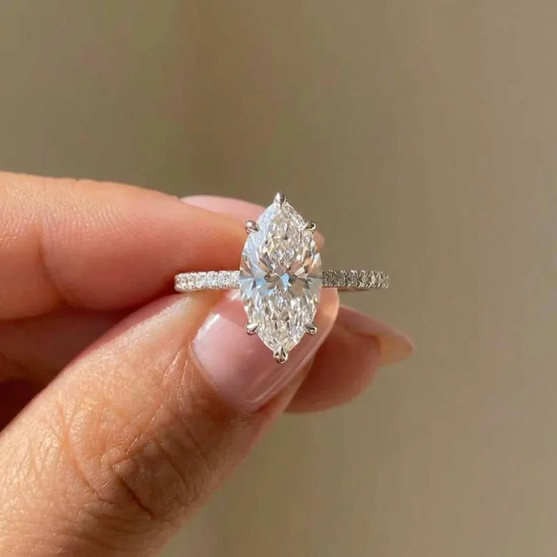Marquise Moissanite Engagement ring
