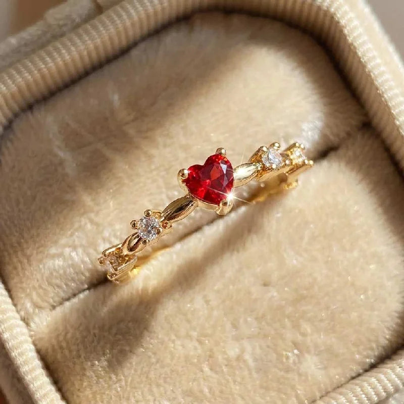 Ruby Heart Ring